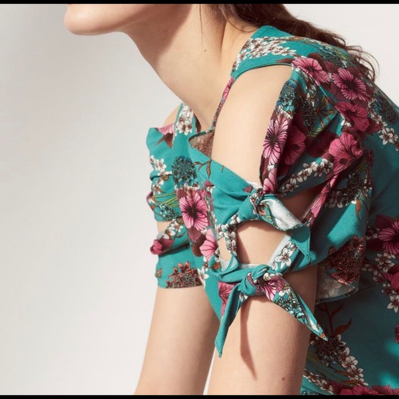 Sandro Paris ViVa turquoise top. Size 3 - Picture 1 of 7